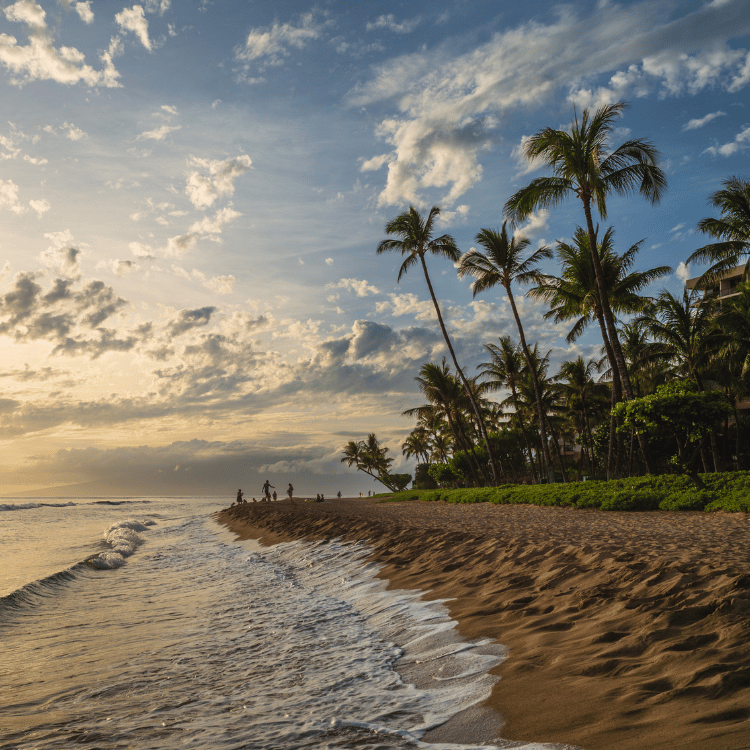 Kaanapali beach at dusk