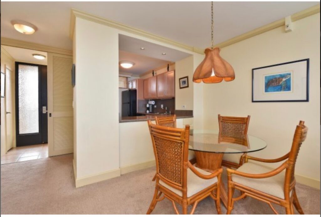 Before image of dining space
